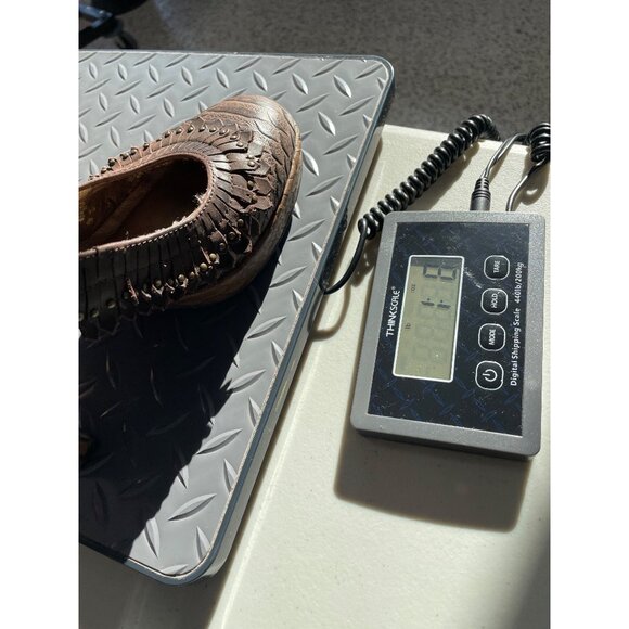 Naughty Monkey Pumps Size 8.5 Brown Textured Leather Studded Heel Stylish Boho - Picture 10 of 10